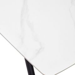 Стол RIVOLI 140 MATT WHITE MARBLE SOLID CERAMIC / BLACK, ®DISAUR в Березниках - berezniki.mebel24.online | фото 9