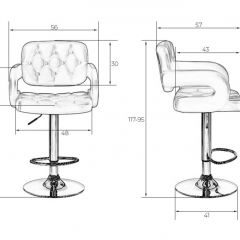 Стул барный DOBRIN TIESTO LM-3460 (красный) в Березниках - berezniki.mebel24.online | фото 3