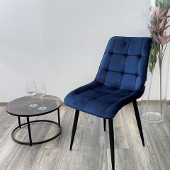 Стул CHIC BLUVEL-86 NAVY BLUE / черный каркас М-City в Березниках - berezniki.mebel24.online | фото 5
