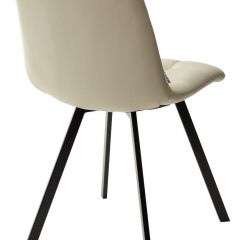 Стул CHILLI SQUARE HK017-02 серо-бежевый, PU/ черный каркас М-City в Березниках - berezniki.mebel24.online | фото 4