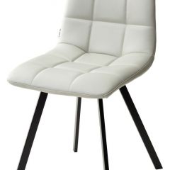 Стул CHILLI SQUARE HK017-03 светло-серый, PU/ черный каркас М-City в Березниках - berezniki.mebel24.online | фото