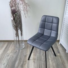 Стул CHILLI SQUARE HK017-09 серо-черничный, PU/ черный каркас М-City в Березниках - berezniki.mebel24.online | фото 7