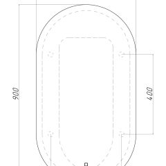 Зеркало Дакка 900х500 с подсветкой Домино (GL7037Z) в Березниках - berezniki.mebel24.online | фото 8