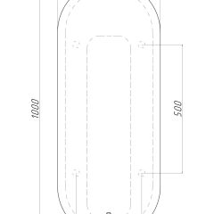 Зеркало Кито 1000х400 с подсветкой Домино (GL7047Z) в Березниках - berezniki.mebel24.online | фото 2