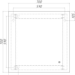 Зеркало Минск 700х700 с подсветкой Домино (GL7039Z) в Березниках - berezniki.mebel24.online | фото 8