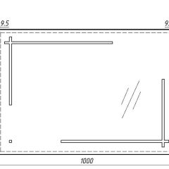 Зеркало Ray 100 black с подсветкой Sansa (SR1035Z) в Березниках - berezniki.mebel24.online | фото 6