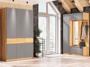 АВИНЬОН Прихожая Пенал (Дуб Крафт золотой/Графит серый) в Березниках - berezniki.mebel24.online | фото 4