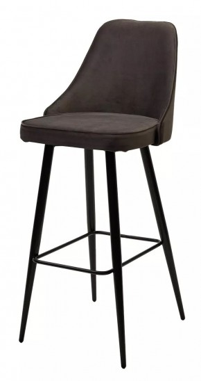 Барный стул NEPAL-BAR ГРАФИТ #14, велюр/ черный каркас (H=78cm) М-City в Березниках - berezniki.mebel24.online | фото 1