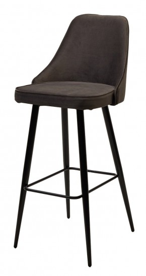 Барный стул NEPAL-BAR ГРАФИТ #14, велюр/ черный каркас (H=78cm) М-City в Березниках - berezniki.mebel24.online | фото 4