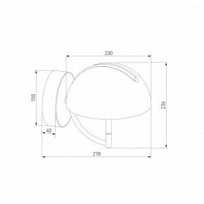 Бра Eurosvet Emisfero 50083/1 LED золото в Березниках - berezniki.mebel24.online | фото 3