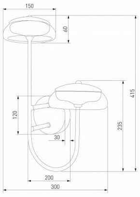 Бра Eurosvet Fungo 50388/2 LED черный в Березниках - berezniki.mebel24.online | фото 5