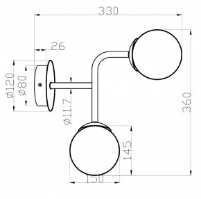 Бра Maytoni Erich MOD221-WL-02-G в Березниках - berezniki.mebel24.online | фото 3