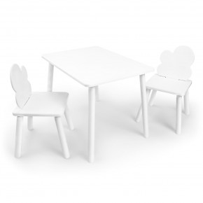Детский комплект стол и два стула «Облачко» Rolti Baby (белый/белый, массив березы/мдф) в Березниках - berezniki.mebel24.online | фото