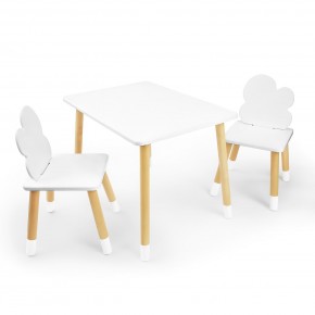 Детский комплект стол и два стула «Облачко» Rolti Baby (белый/береза, массив березы/мдф) в Березниках - berezniki.mebel24.online | фото