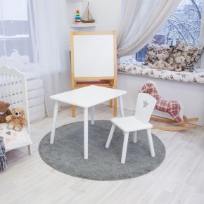Детский комплект стол и стул «Звезда» Rolti Baby (белый/белый, массив березы/мдф) в Березниках - berezniki.mebel24.online | фото 2