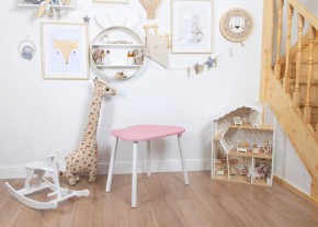 Детский стол Rolti Baby «Облачко»  (розовый/белый, массив березы/мдф) в Березниках - berezniki.mebel24.online | фото