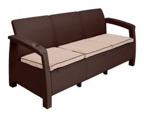 Диван Yalta Premium Sofa 3 Set (Ялта) шоколадный (+подушки под спину) в Березниках - berezniki.mebel24.online | фото 2