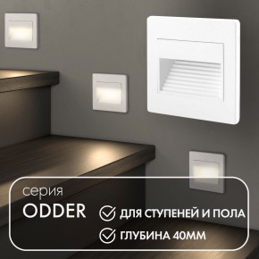 DK3050-WH Светильник встраиваемый в стену, IP 20, LED 3000, 1 Вт, белый, пластик в Березниках - berezniki.mebel24.online | фото 5