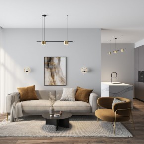 DK5060-BK+SG Бра ORBIT, IP20, 3000К, LED, 10 Вт, черный + сатинированное золото, алюминий в Березниках - berezniki.mebel24.online | фото 5