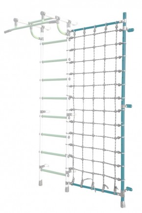 Дополнительная стойка к пристенному ДСК Pastel с сеткой для лазания, цв. бирюзовый в Березниках - berezniki.mebel24.online | фото