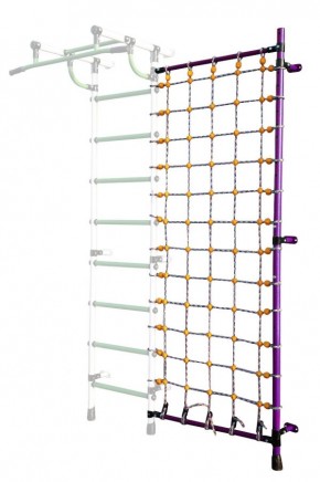 Дополнительная стойка к пристенному ДСК с сеткой для лазания, цв. фиолетовый в Березниках - berezniki.mebel24.online | фото