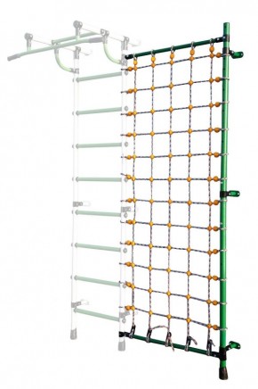 Дополнительная стойка к пристенному ДСК с сеткой для лазания, цв. зеленый в Березниках - berezniki.mebel24.online | фото