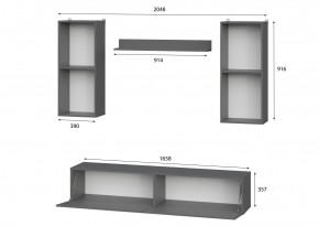 Гостиная МГС 10 (Графит) в Березниках - berezniki.mebel24.online | фото 3