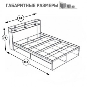 Камелия Кровать 0900, цвет венге/дуб лоредо, ШхГхВ 93,5х217х78,2 см., сп.м. 900х2000 мм., без матраса, основание есть в Березниках - berezniki.mebel24.online | фото 4