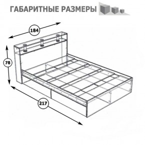 Камелия Кровать 1800, цвет венге/дуб лоредо, ШхГхВ 183,5х217х78,2 см., сп.м. 1800х2000 мм., без матраса, основание есть в Березниках - berezniki.mebel24.online | фото 4