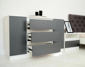 Комод 1200 Парус (Белый/Графит) в Березниках - berezniki.mebel24.online | фото 4