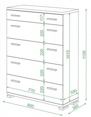 Комод Домино КМ-1 в Березниках - berezniki.mebel24.online | фото 2