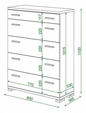 Комод Домино КМ-1 в Березниках - berezniki.mebel24.online | фото 3