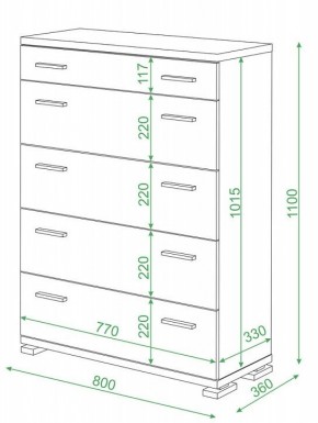 Комод Домино КМ-1 в Березниках - berezniki.mebel24.online | фото 2