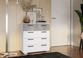 Комод Стандарт-5 NEW (белый/цемент светлый) в Березниках - berezniki.mebel24.online | фото 3