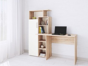 Компьютерный Стол Квартет-7 Дуб сонома/Белый в Березниках - berezniki.mebel24.online | фото