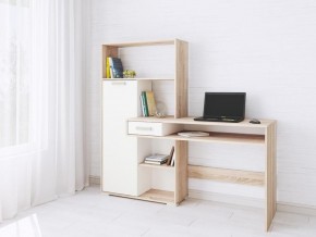 Компьютерный стол Квартет-8 дуб сонома/белый в Березниках - berezniki.mebel24.online | фото