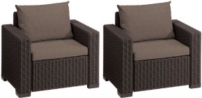 Комплект кресел Калифорния (California chair) коричневые в Березниках - berezniki.mebel24.online | фото 2