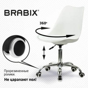 Кресло стул BRABIX "Eames MG-310 CH", хром, пластик белый, экокожа белая, 532923 в Березниках - berezniki.mebel24.online | фото 7