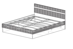 ОЛИВИЯ Кровать 1600 с основанием и ПМ в Березниках - berezniki.mebel24.online | фото 4