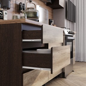 Кухня Энигма 1.6 м (венге/дуб каньон) в Березниках - berezniki.mebel24.online | фото 2