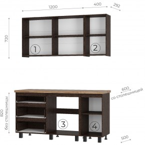 Кухня Энигма 1.6 м (венге/дуб каньон) в Березниках - berezniki.mebel24.online | фото 4