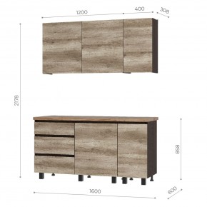 Кухня Энигма 1.6 м (венге/дуб каньон) в Березниках - berezniki.mebel24.online | фото 5