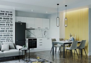 Кухонный гарнитур Белый Глянец 2550 (Стол. 26мм) в Березниках - berezniki.mebel24.online | фото
