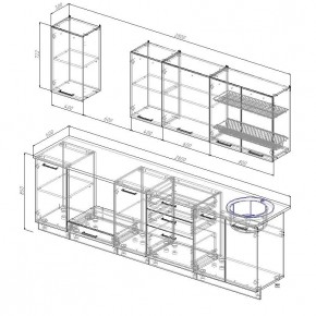 Кухонный гарнитур Бланка 2800 (Стол. 26мм) в Березниках - berezniki.mebel24.online | фото 2