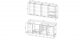 Кухонный гарнитур Санторини 2200 h 950 (Стол. 26мм) в Березниках - berezniki.mebel24.online | фото 2