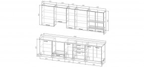 Кухонный гарнитур Санторини 3000 h950 (Стол. 38мм) в Березниках - berezniki.mebel24.online | фото 2