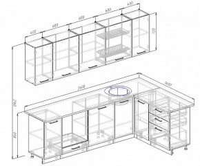 Кухонный гарнитур угловой Графика 2600х1600 (Стол. 38мм) в Березниках - berezniki.mebel24.online | фото 2