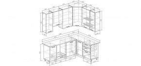 Кухонный гарнитур Умбра 2200*1600 h950 (Стол. 26мм) в Березниках - berezniki.mebel24.online | фото 2