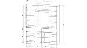 ЛЕНОРА Спальный гарнитур (модульный) графит в Березниках - berezniki.mebel24.online | фото 9