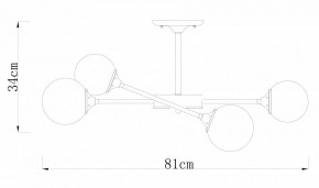 Люстра на штанге Arte Lamp Marco A2703PL-6SG в Березниках - berezniki.mebel24.online | фото 2